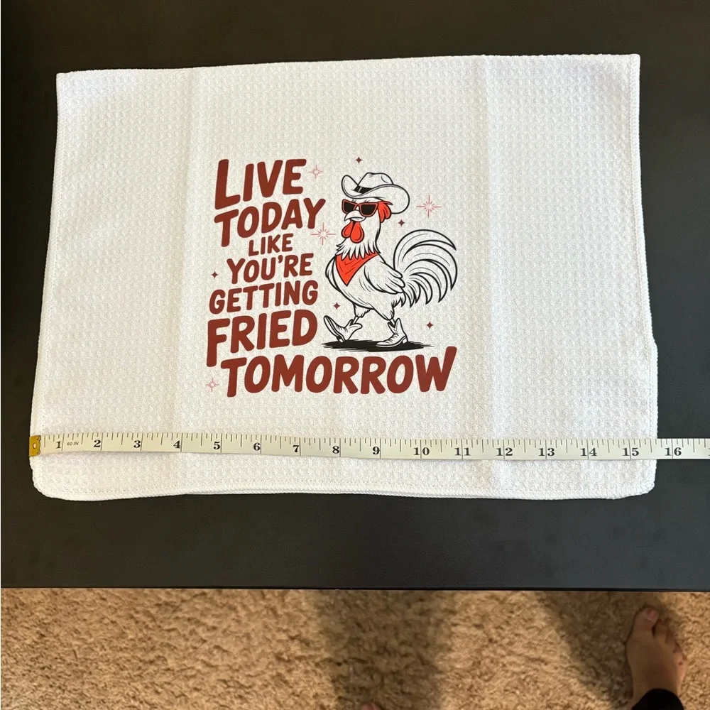 Handmade New - Live Today - Microfiber‎  Kitchen Farmhouse Sarcasm Towel